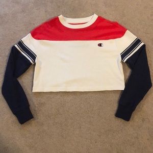 womens champion crop long sleeve shirt